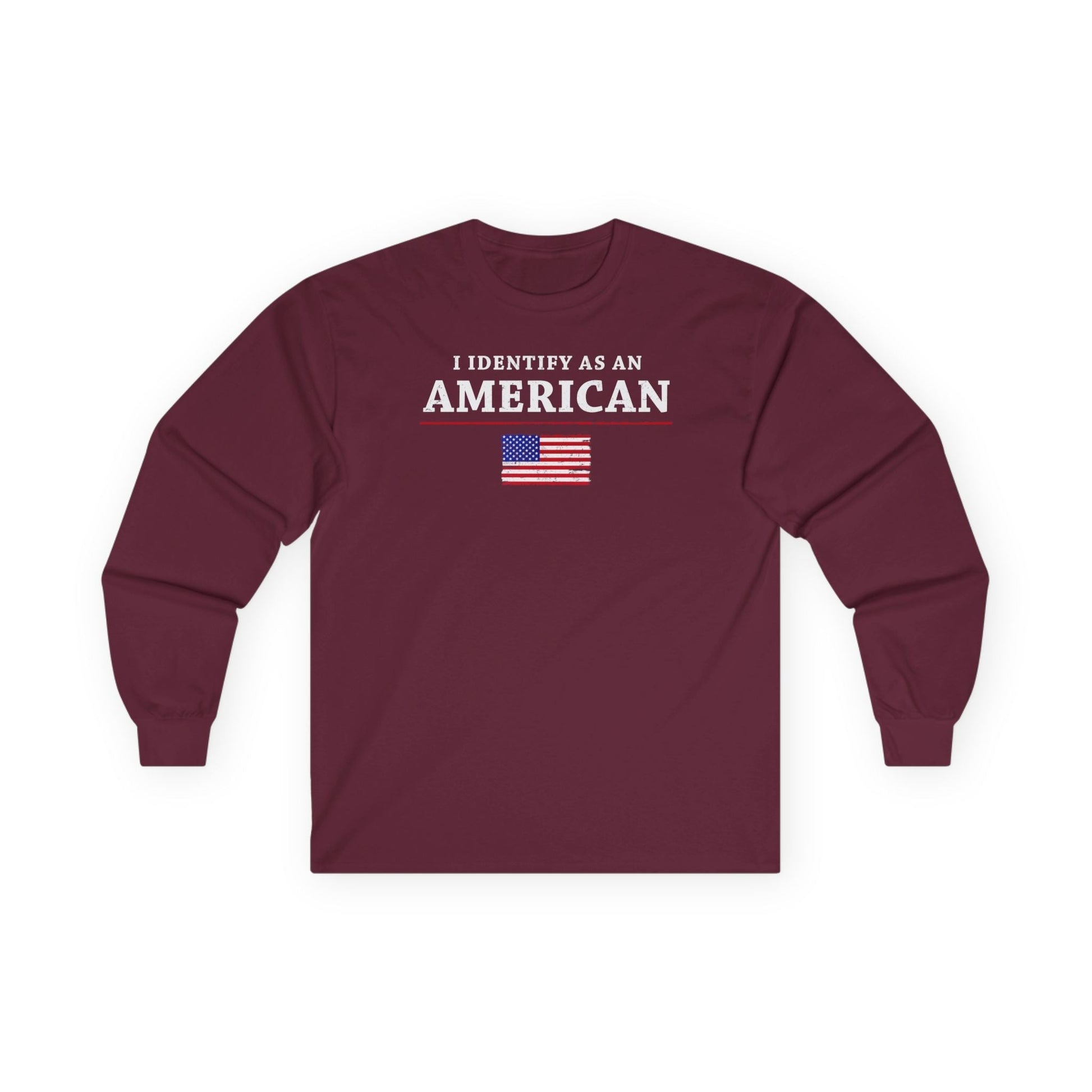 I Identify As An American Long Sleeve Tee The Devil's Pickle