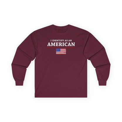 I Identify As An American Long Sleeve Tee The Devil's Pickle
