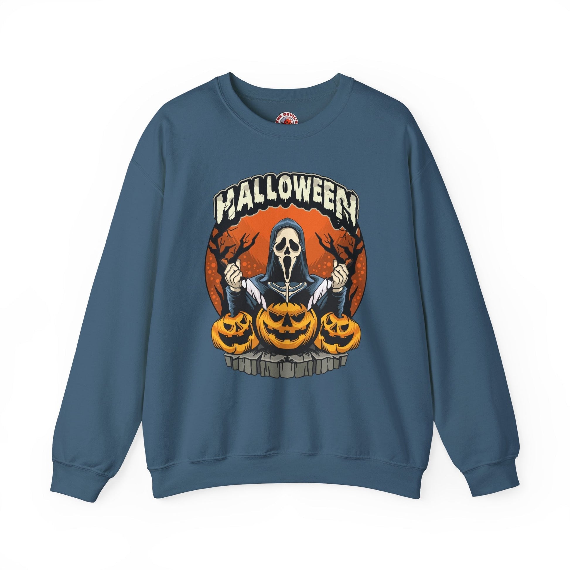 Screamer Killer Ghost Halloween Crewneck Sweatshirt The Devil's Pickle