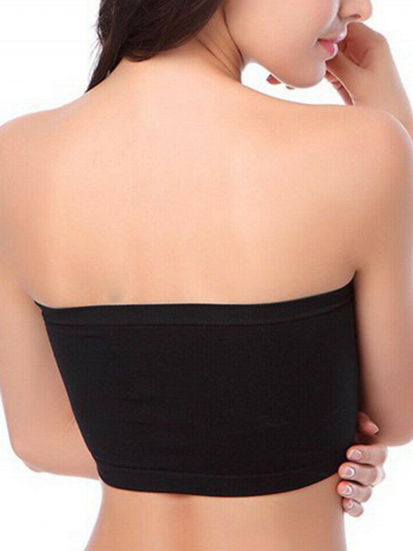 Plus Size Double-Layer Anti-See-Through Base Layer Tube Top Bra with Padded Cups, Wire-Free, and Underwire-Free NovaCart
