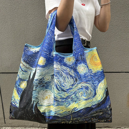Starry Night Extra Large Tote Stylish Lightweight Foldable