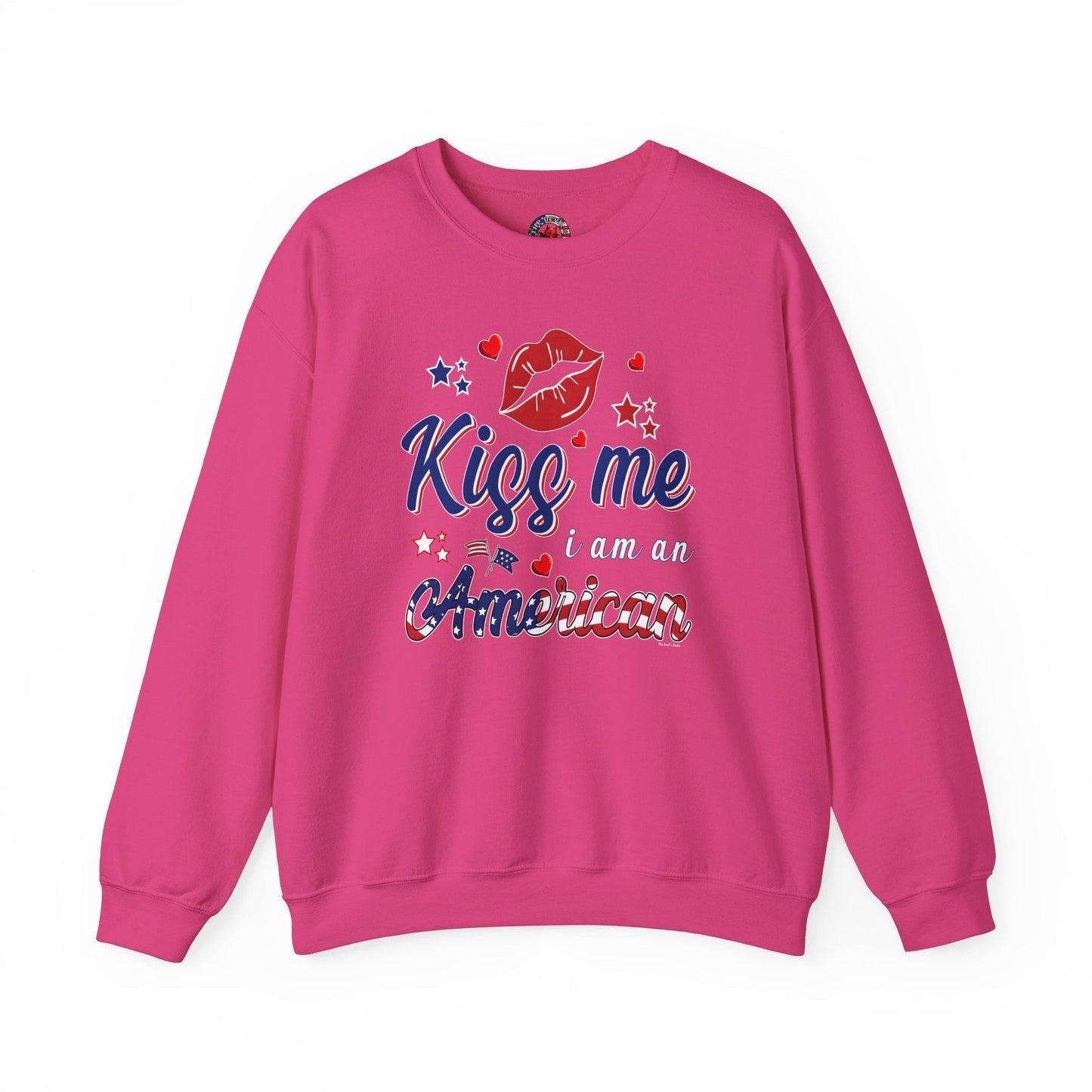 Kiss Me I Am An American Crewneck Sweatshirt The Devil's Pickle