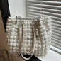 ] Elegant Women's Structured Pleated Bubble Shoulder Bag