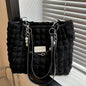 Elegant Women's Structured Pleated Bubble Shoulder Bag