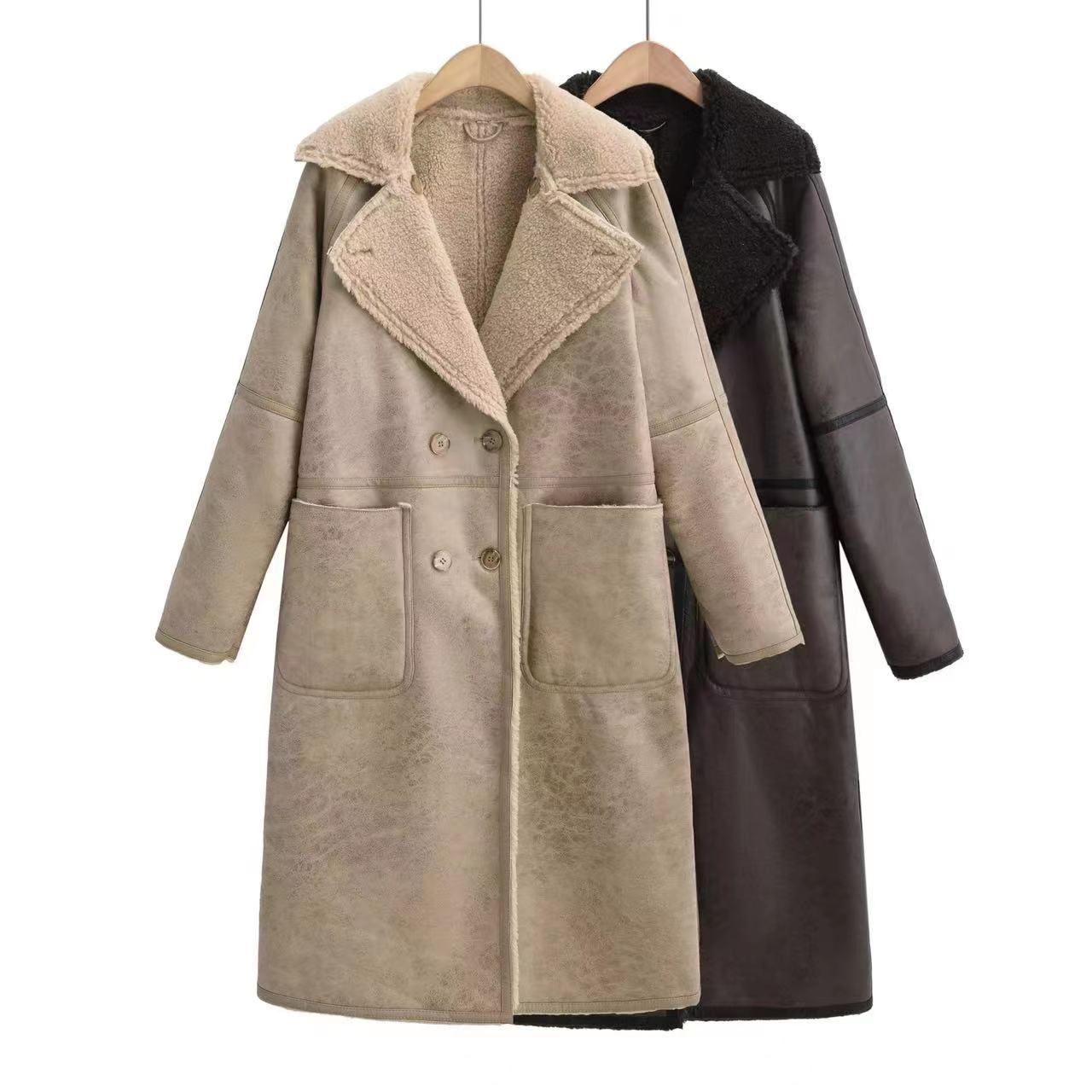 Women’s Belted Double-Breasted Winter Trench Coat FitiqueFit