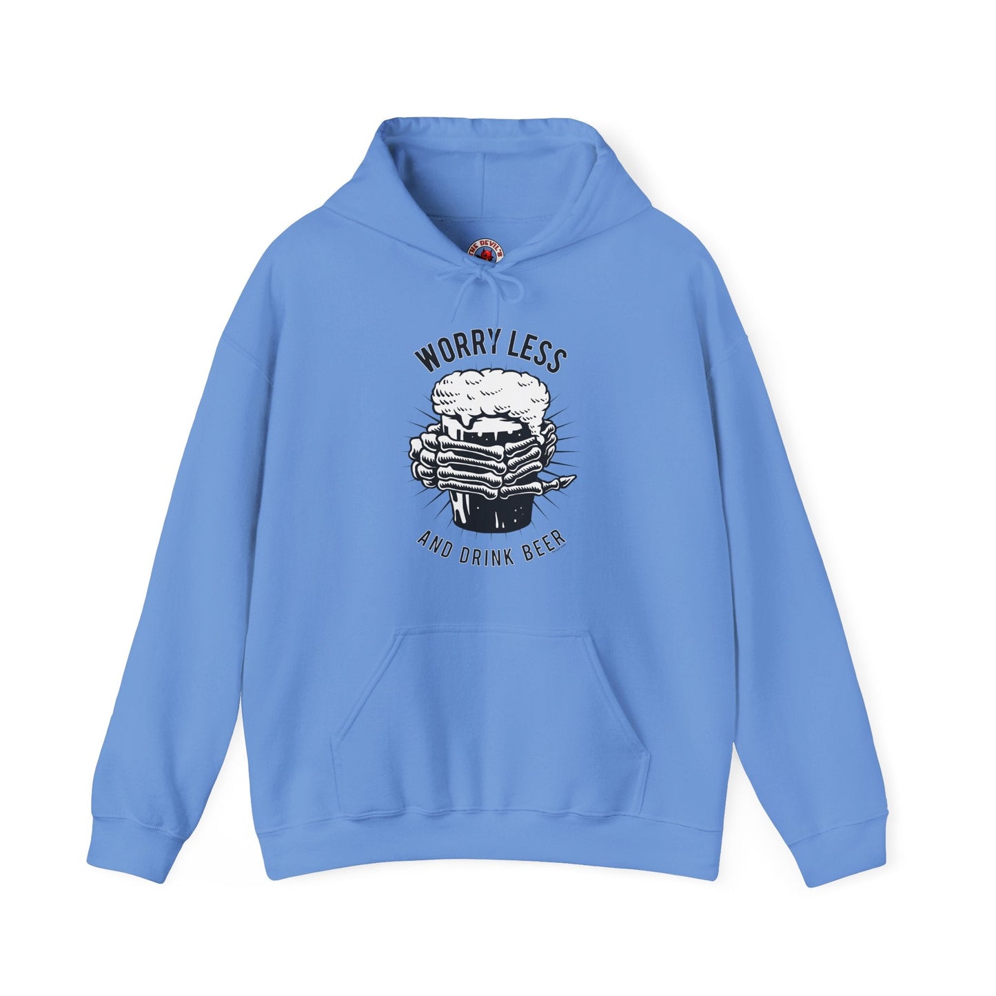Worry Less and Drink Beer Hooded Sweatshirt The Devil's Pickle