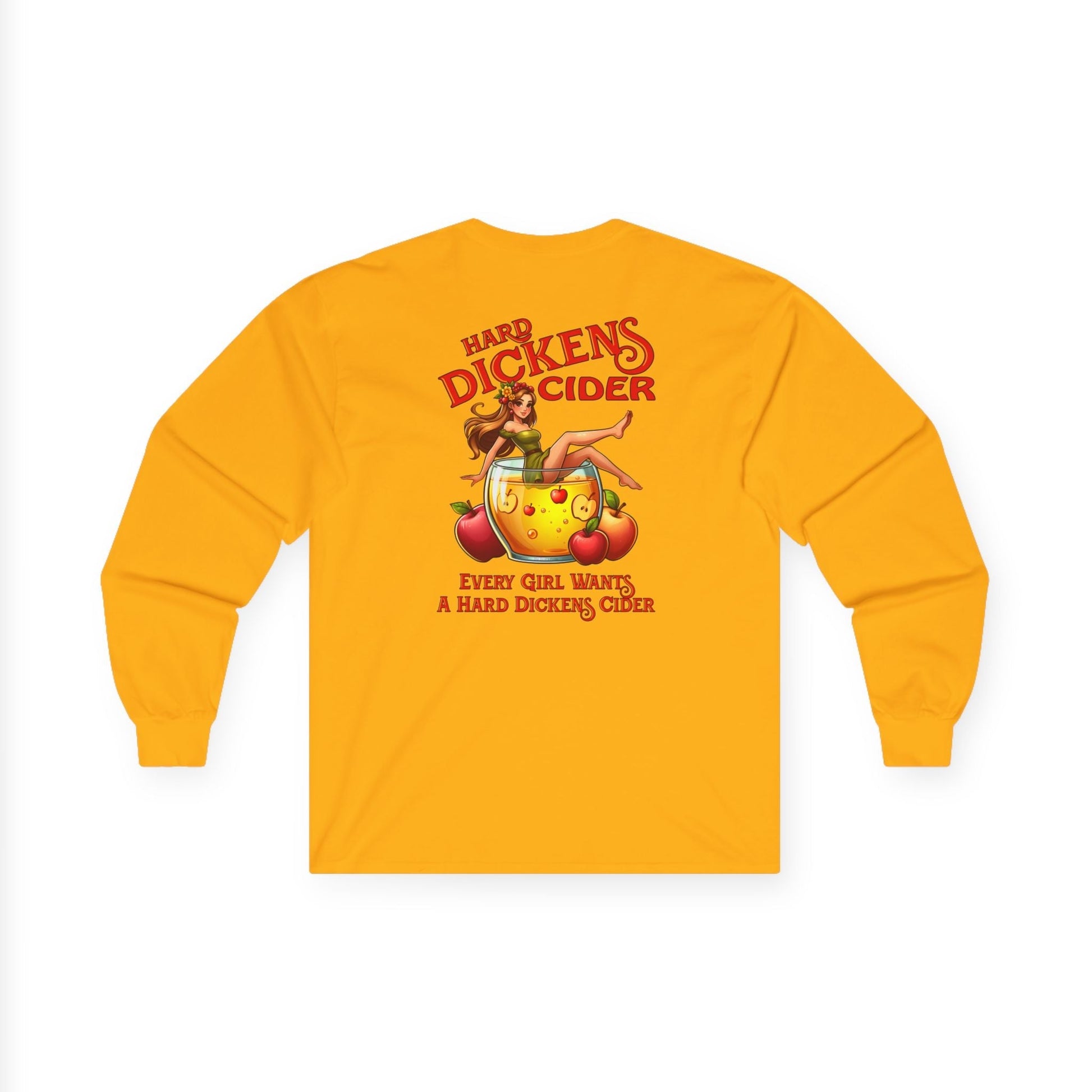 Hard Dickens Cider Front/Back Long Sleeve Tee The Devil's Pickle
