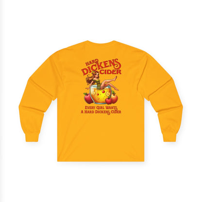 Hard Dickens Cider Front/Back Long Sleeve Tee The Devil's Pickle