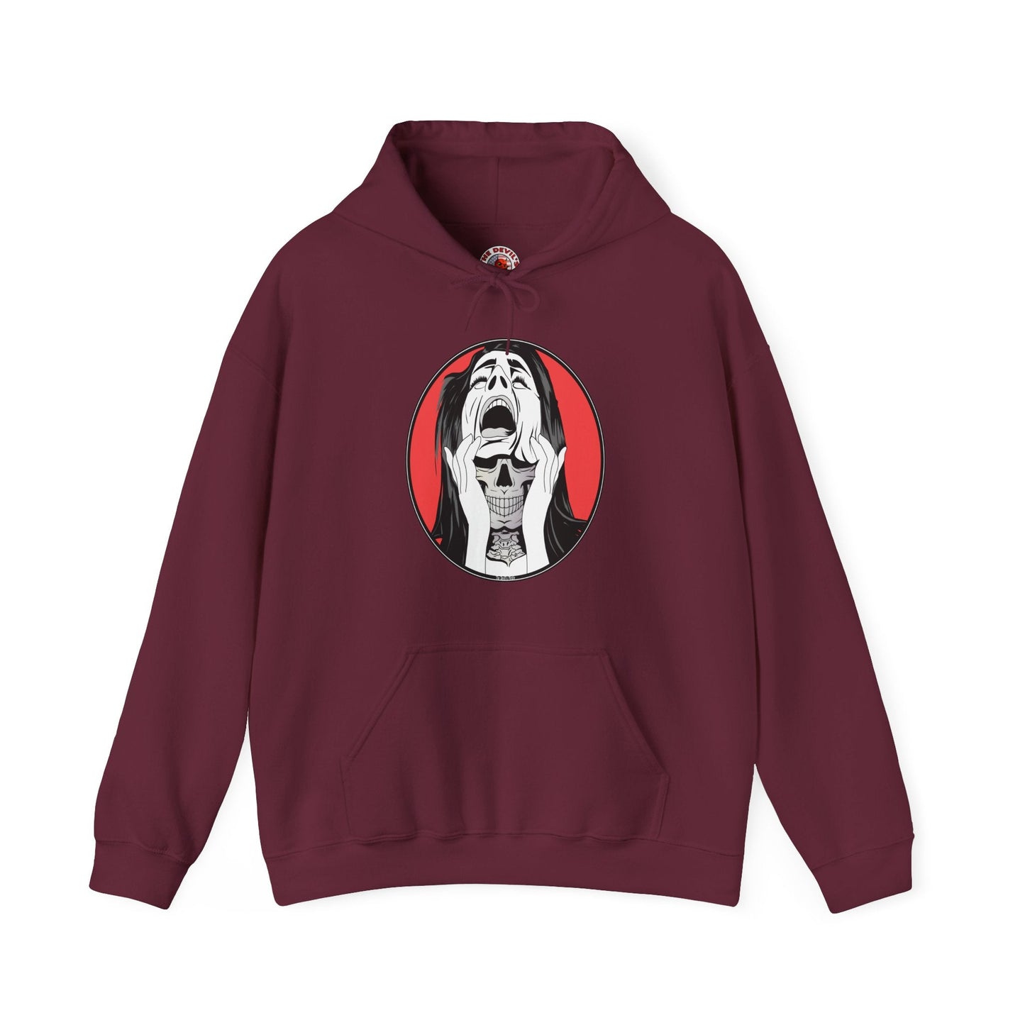 Skull Woman Hooded Sweatshirt The Devil's Pickle