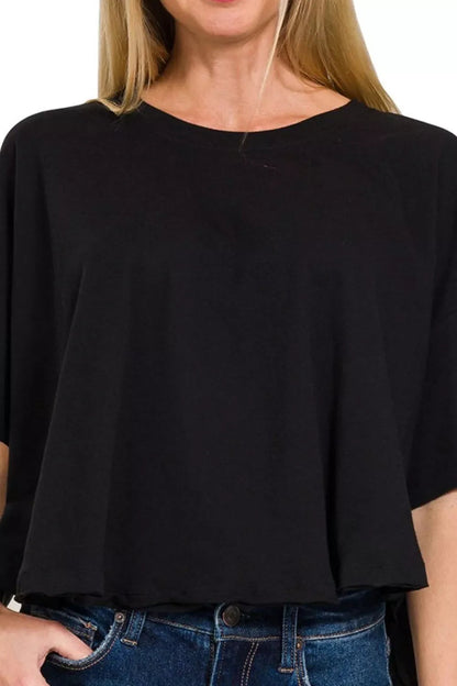Zenana Cotton Round Neck Short Sleeve T-Shirt West2East Surf