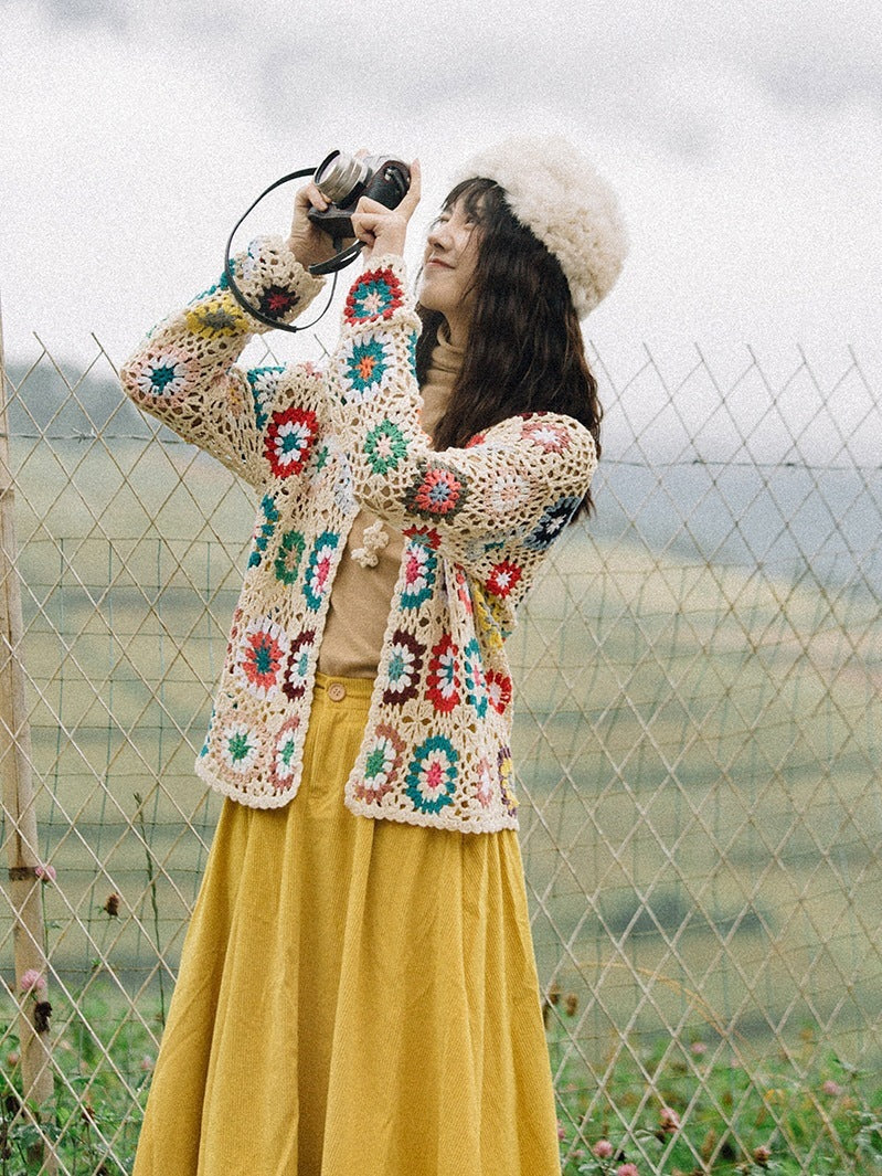 Women’s Hollow Hand Crochet Cardigan FitiqueFit