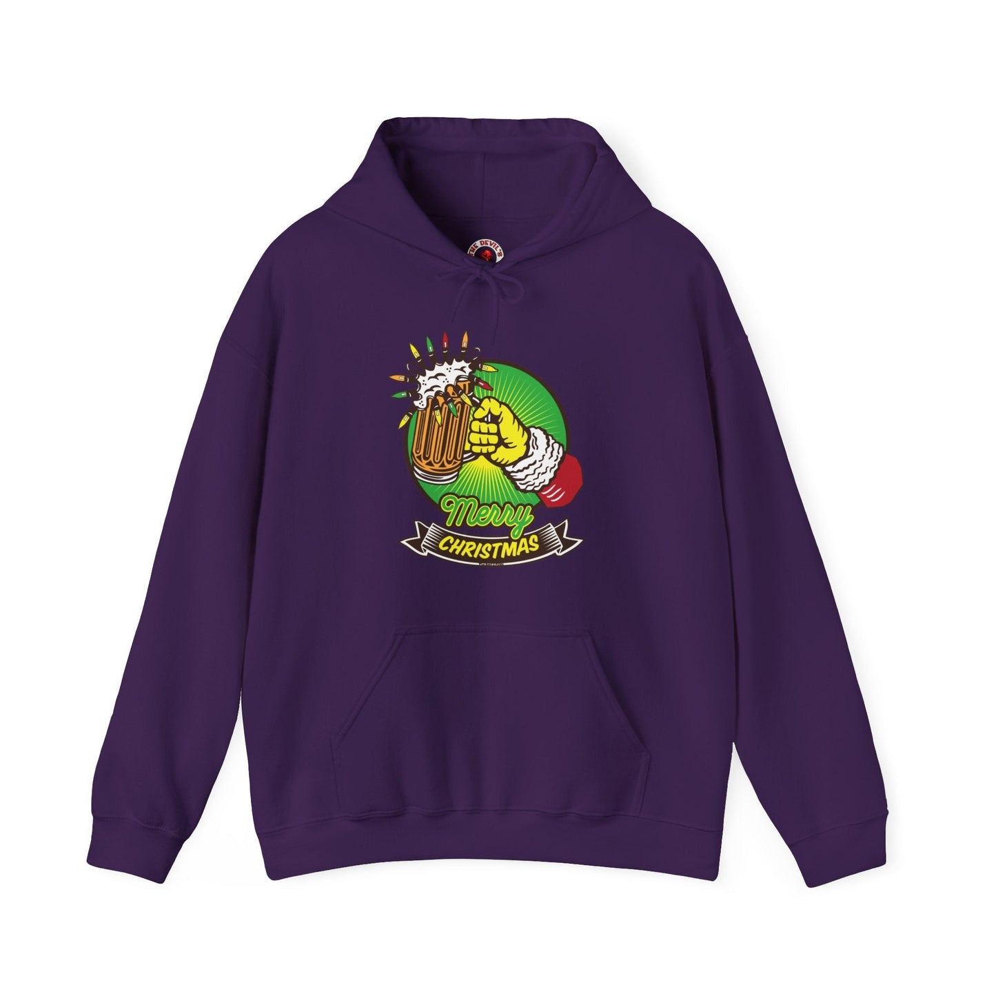 Merry Christmas Beer Hooded Sweatshirt The Devil's Pickle