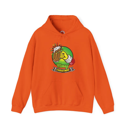 Merry Christmas Beer Hooded Sweatshirt The Devil's Pickle