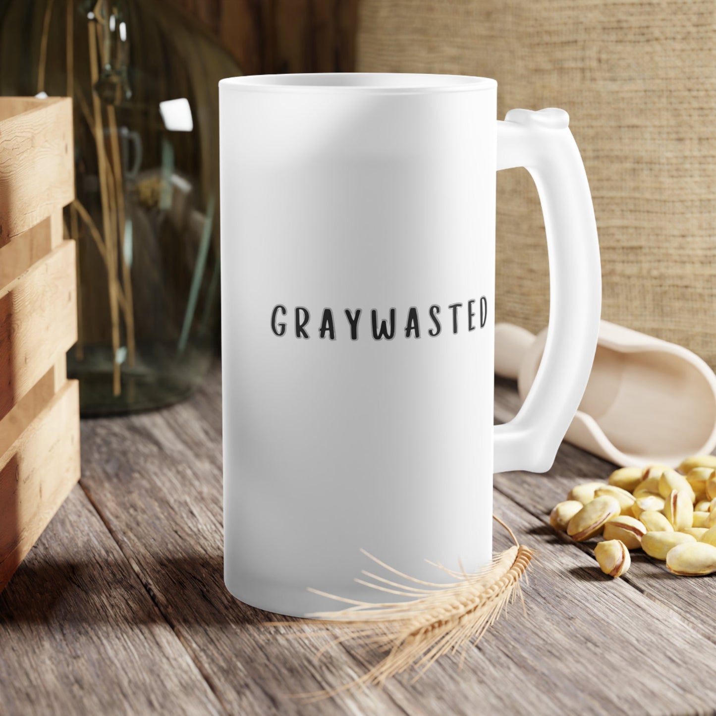 Customized Frosted Glass Beer Mug - Perfect for Parties & Celebrations Grayceful LLC