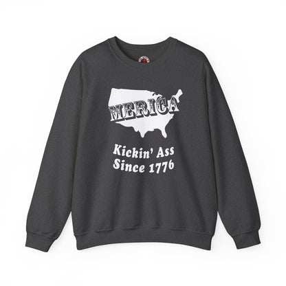 MERICA Kickin' Ass Since 1776 Crewneck Sweatshirt The Devil's Pickle