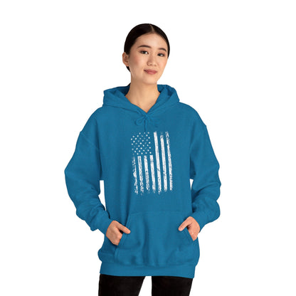 American Grunge Flag Hooded Sweatshirt The Devil's Pickle
