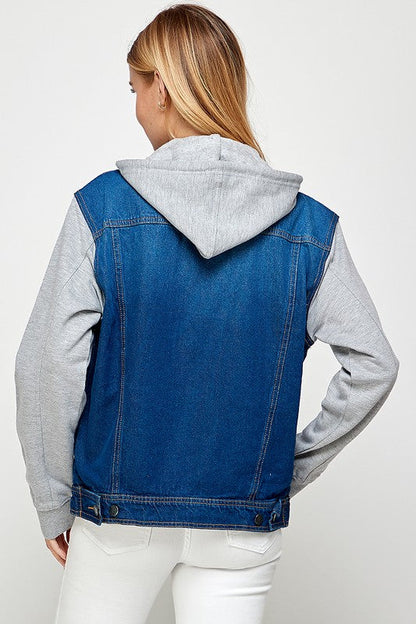 Women's Denim  Jacket with Fleece Hoodies See size chart under “more details” The Fashion Celestial