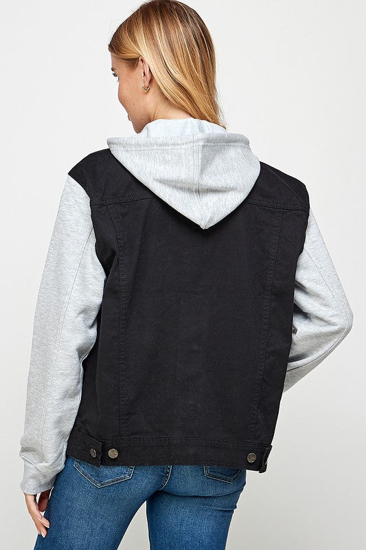 Women's Denim  Jacket with Fleece Hoodies See size chart under “more details” The Fashion Celestial