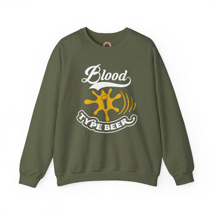 Blood Type Beer Crewneck Sweatshirt The Devil's Pickle