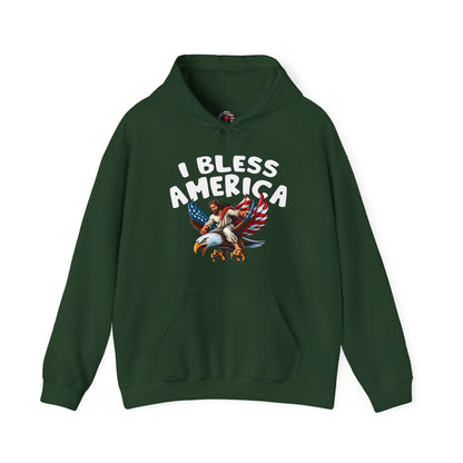 I Bless America Hooded Sweatshirt The Devil's Pickle