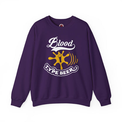 Blood Type Beer Crewneck Sweatshirt The Devil's Pickle