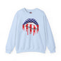 American Flag Lips Crewneck Sweatshirt The Devil's Pickle