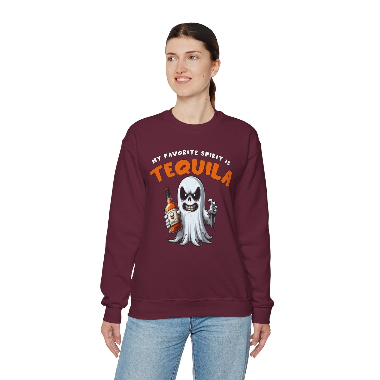 My Favorite Spirit Is Tequila Crewneck Sweatshirt The Devil's Pickle