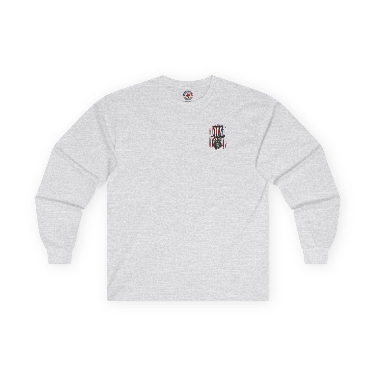 Patriotic Skull Long Sleeve Tee The Devil's Pickle
