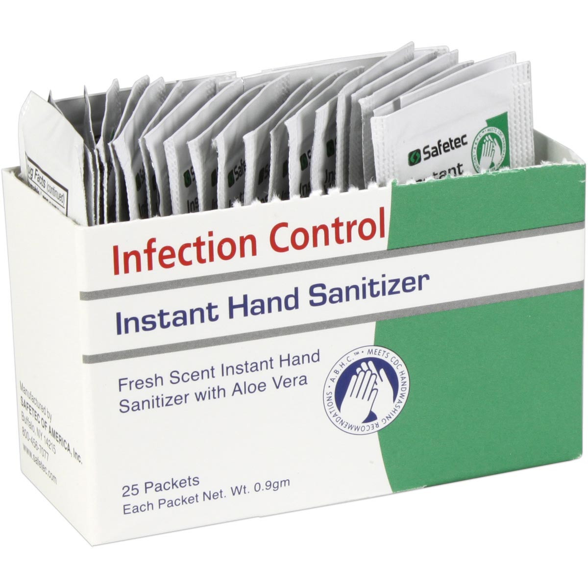 Hand Sanitizer Fresh, .9gm. Pouch, 25 per box quakekits.com