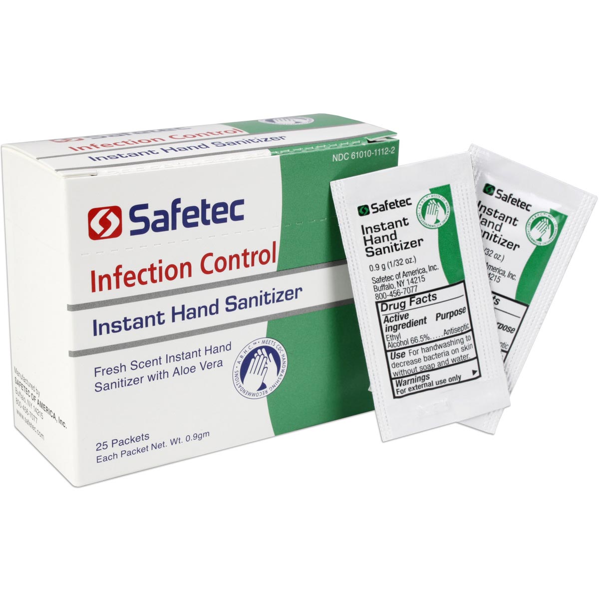 Hand Sanitizer Fresh, .9gm. Pouch, 25 per box quakekits.com