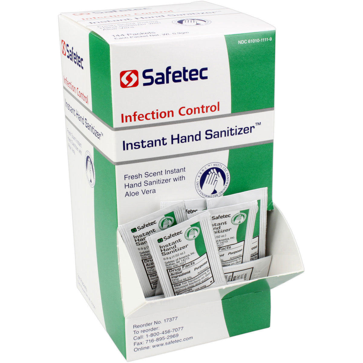 Hand Sanitizer Fresh, .9gm. Pouch, 144 per box quakekits.com