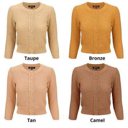 3/4 Sleeve Cute Pattern Cropped Cardigan Sweater Shop Style & More | Fresh Looks, Everyday Deals & Free Shipping