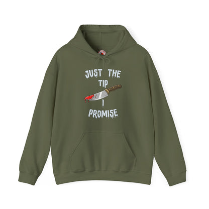 Just The Tip I Promise Hooded Sweatshirt The Devil's Pickle