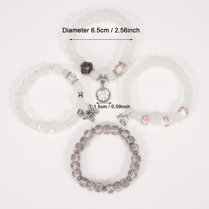[Women's Bohemian Bracelet Set] Bohemian Bracelets Set for Women - Stackable Stretch Multilayer Beads Bracelet NovaCart