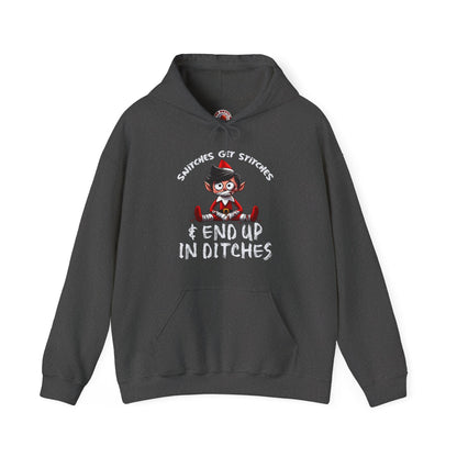 Snitches Get Stitches Hooded Sweatshirt The Devil's Pickle