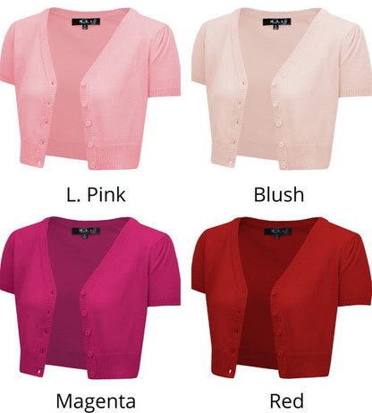 Cropped Bolero Knit Sweater Cardigan Short Sleeve Shop Style & More | Fresh Looks, Everyday Deals & Free Shipping
