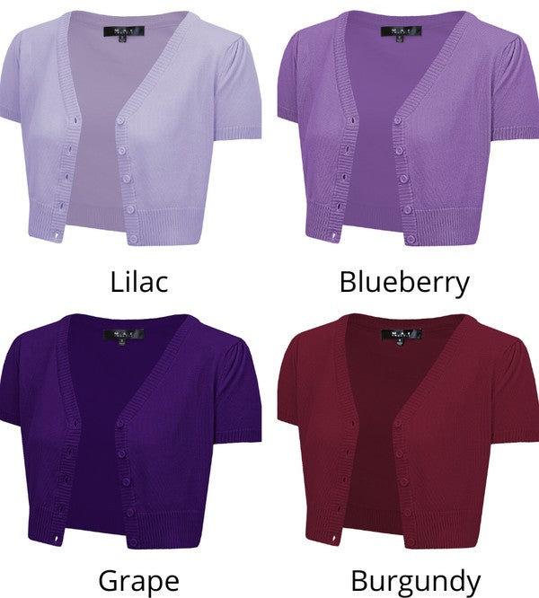 Cropped Bolero Knit Sweater Cardigan Short Sleeve Shop Style & More | Fresh Looks, Everyday Deals & Free Shipping