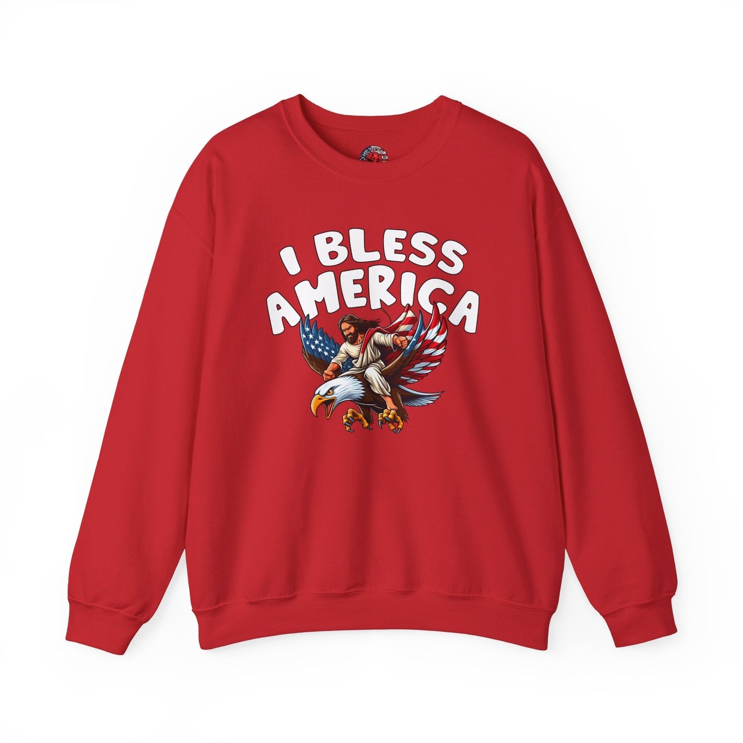 I Bless America Crewneck Sweatshirt The Devil's Pickle