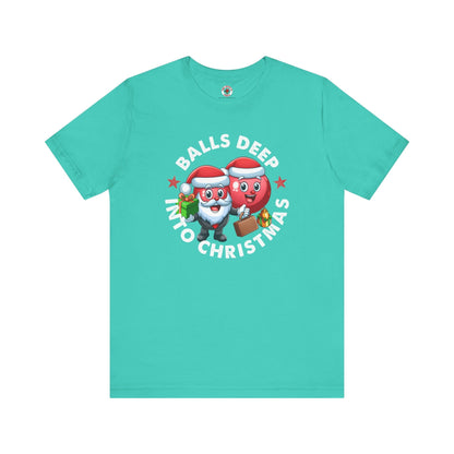 Balls Deep Into Christmas T-Shirt. The Devil's Pickle