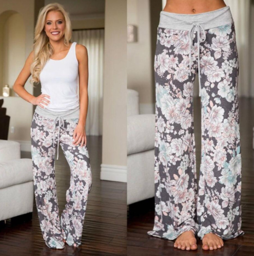 Women’s Wide Leg Yoga Pants – Casual Lounge Pajama Pants FitiqueFit