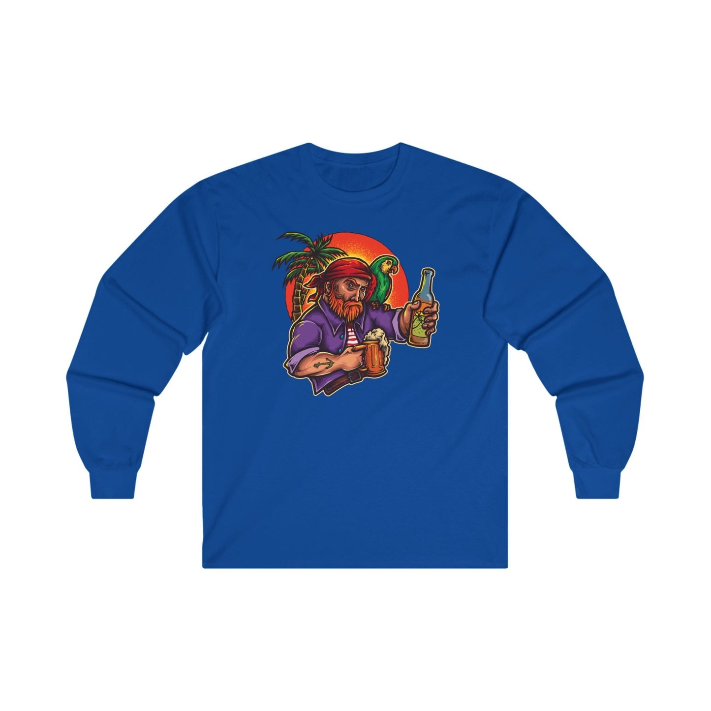 Sunset Pirate Beer Long Sleeve Tee The Devil's Pickle