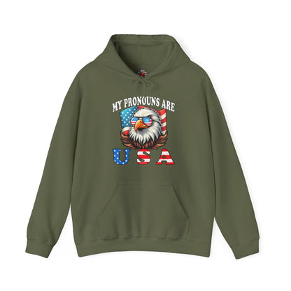My Pronouns Are U.S.A Hooded Sweatshirt The Devil's Pickle