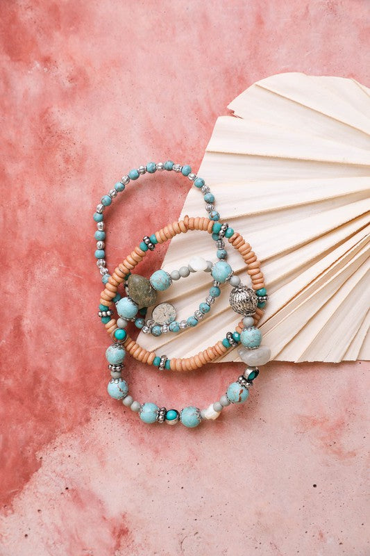 Turquoise Mixed Bead Stackable Bracelet Shop Style & More | Fresh Looks, Everyday Deals & Free Shipping
