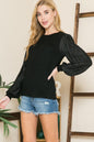 Pleated Sleeve Crew Neck Sweater Shop Style & More | Fresh Looks, Everyday Deals & Free Shipping