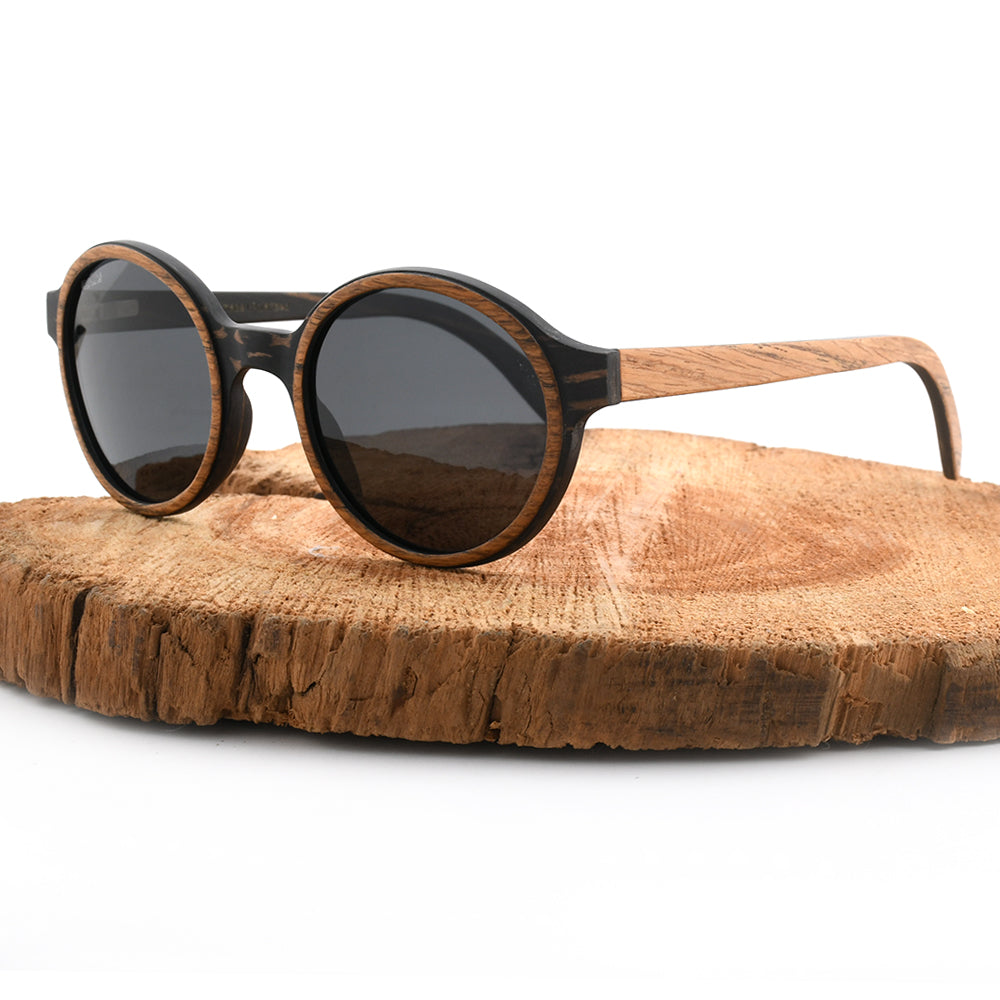 Pepe – Iconic Round Wood Sunglasses JOPLINS® | Premium Sustainable Sunglasses