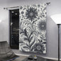 Elegant Floral Window Curtain, Home Decor, Black and White Floral Drapes, Living Room Curtains, Bedroom Window Treatment Grayceful LLC