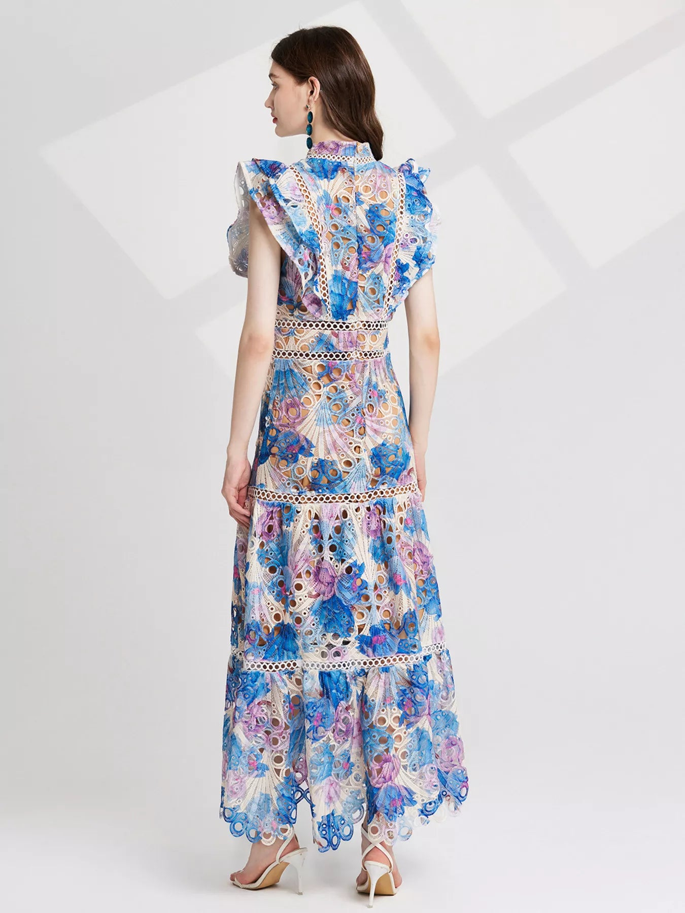 Floral Lace Detail Maxi Dress New Era Fashion LLc