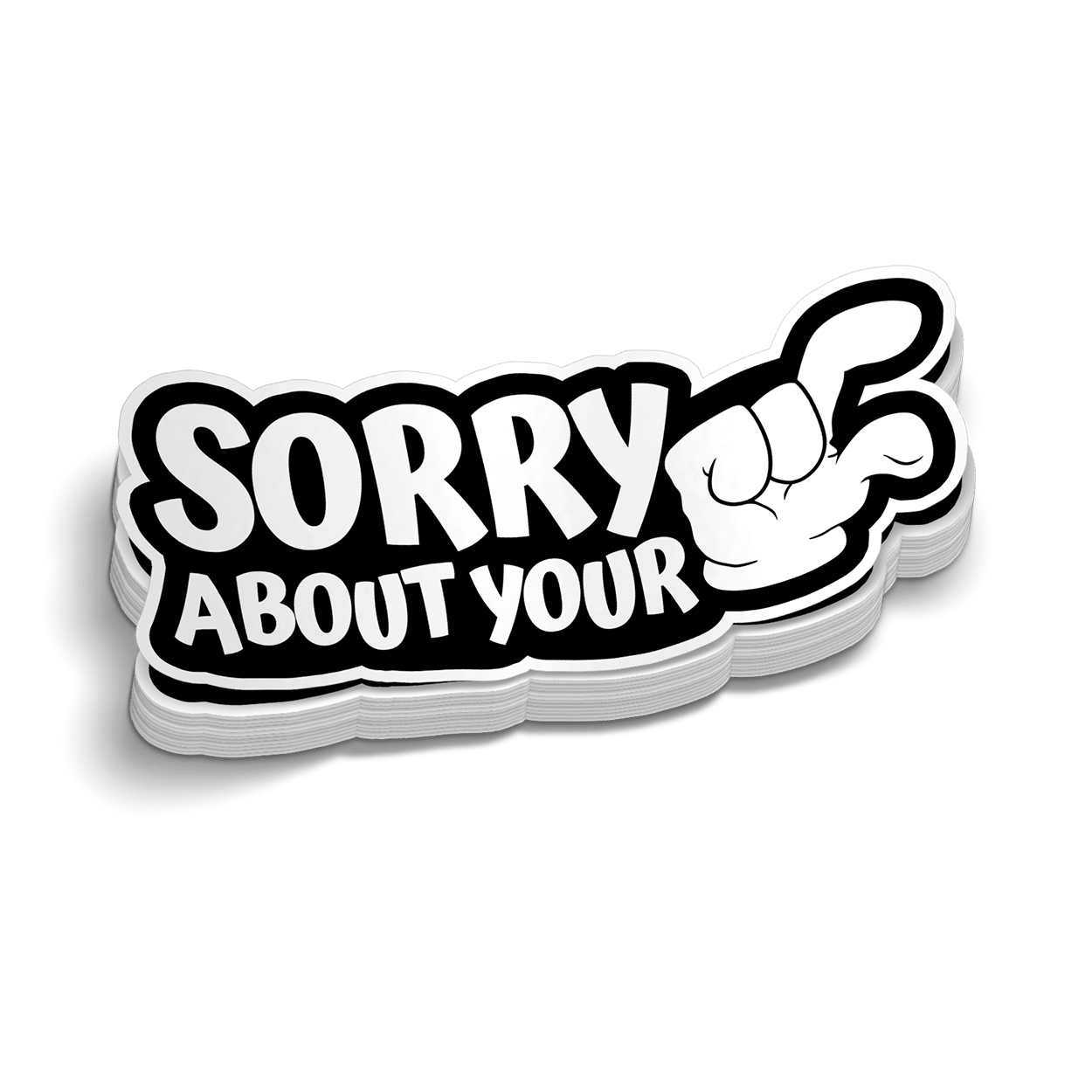 Sorry Hard Hat Decal Armed American Supply