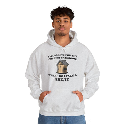 I'm Looking For The Correct Bathroom Hooded Sweatshirt The Devil's Pickle