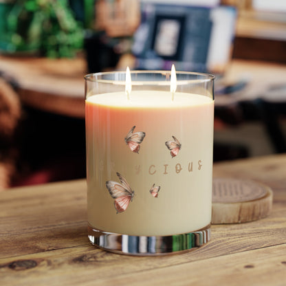 Graycious. Butterfly Scented Candle - 11oz Glass Candle for Relaxation and Decor Grayceful LLC